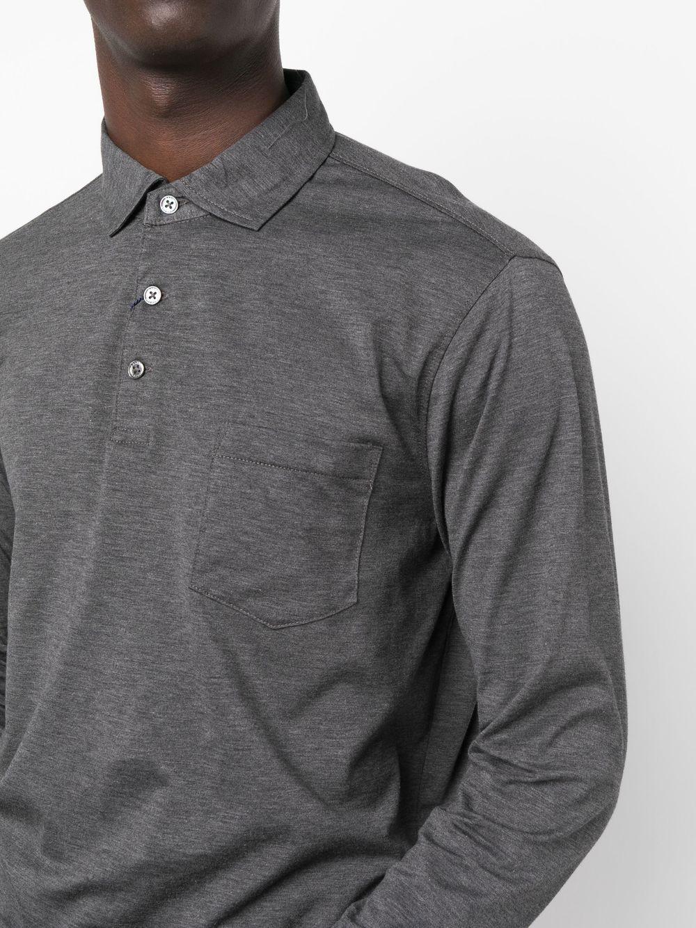 Polo Ralph Lauren Long-sleeved Polo Shirt in Gray for Men | Lyst