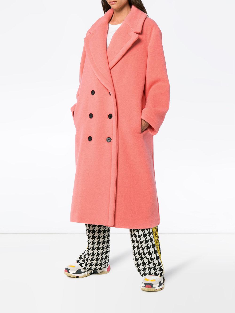 burberry pink wool coat