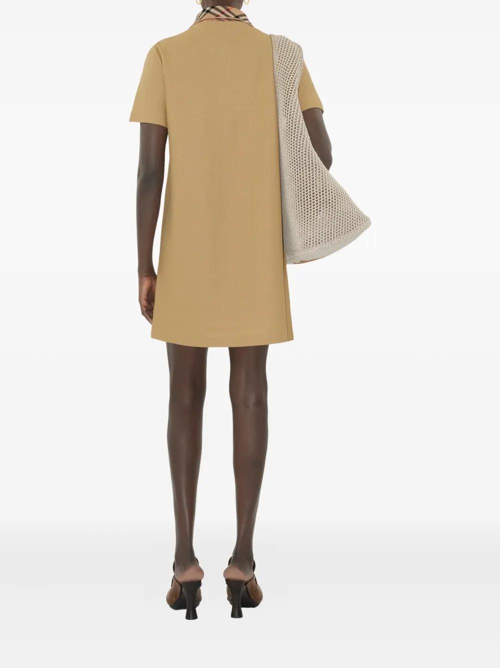 check collar cotton polo shirt dress Girl's Sigrid Check Polo Dresses