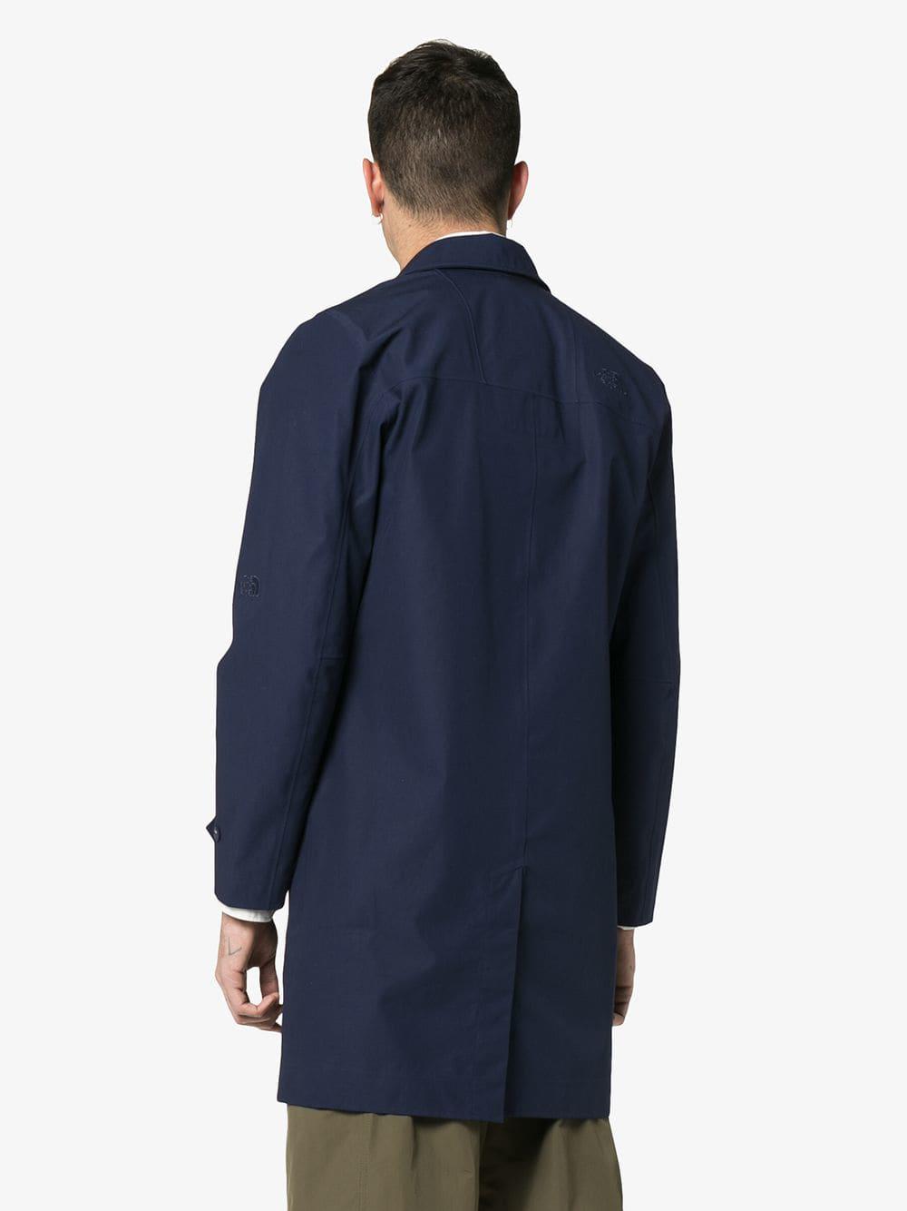 The North Face Cotton Gtx Balmacaan Button Down Coat in Blue for Men - Lyst