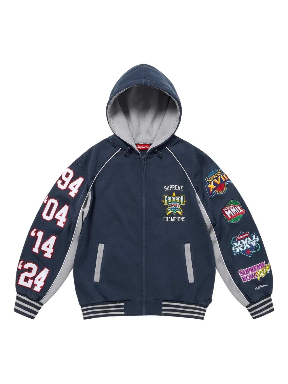 Supreme Playoffs Zip -Up Hooded Sweater in Blue for Men | Lyst