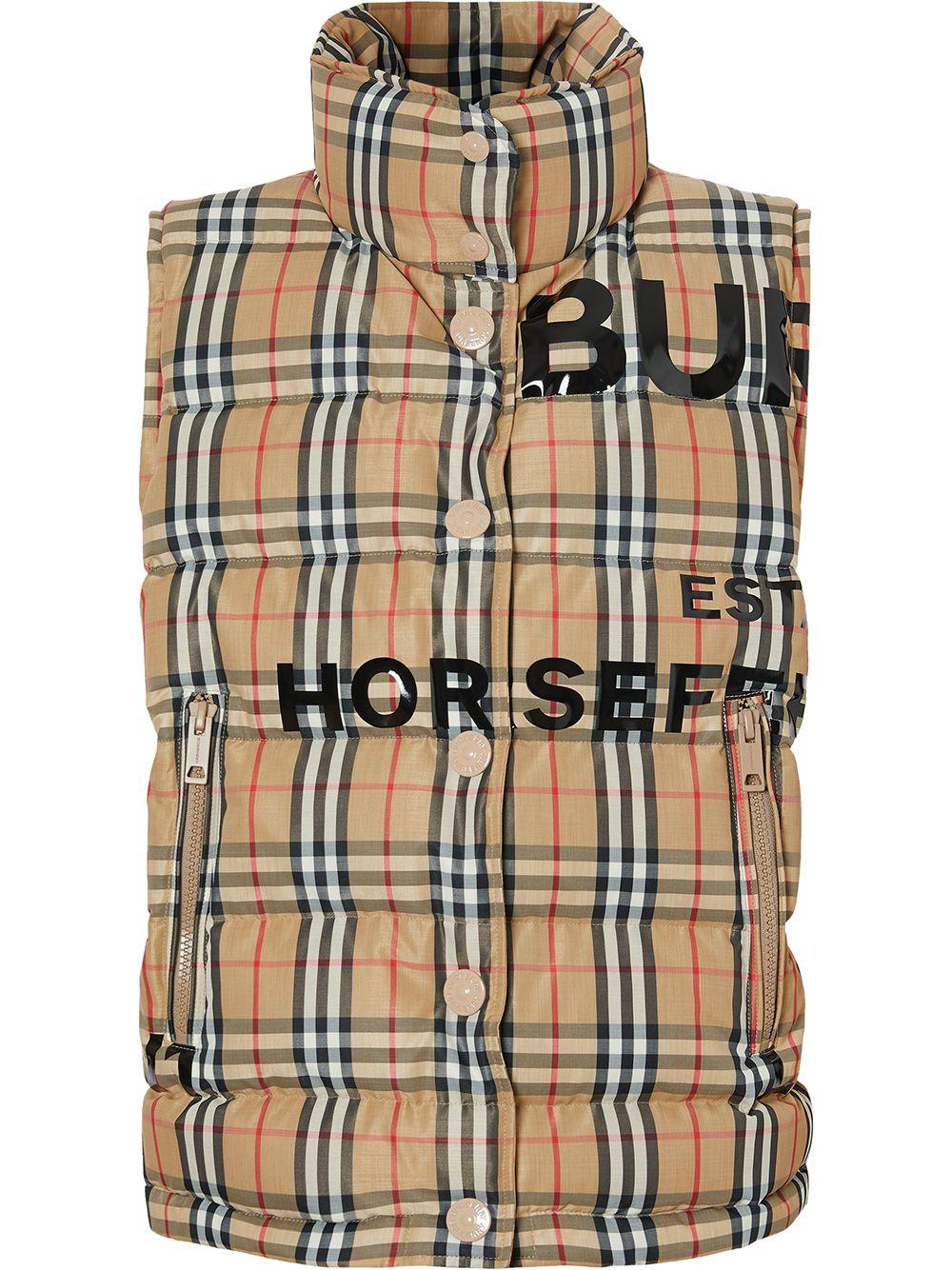 Burberry Horseferry Print Vintage Check Puffer Gilet | Lyst