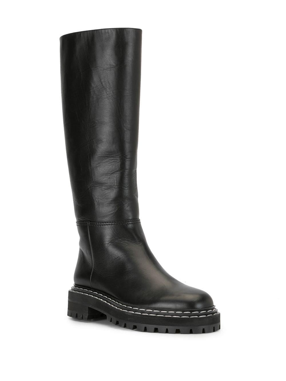 Proenza Schouler Lug Sole Knee High Boots in Black - Lyst