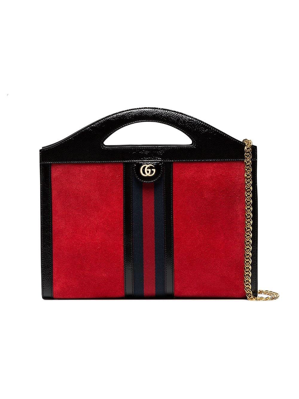 Gucci Red Ophidia Large Suede Leather Shoulder Bag - Lyst