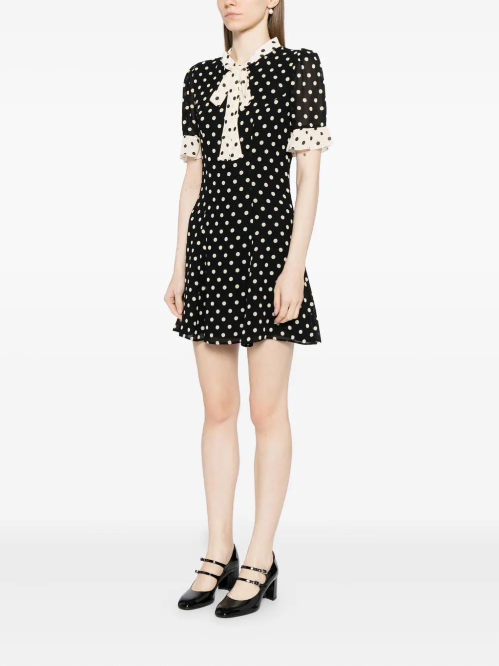 knee length dresses for ladies Reformation // Polka Dot Mini Dress – VSP Consignment