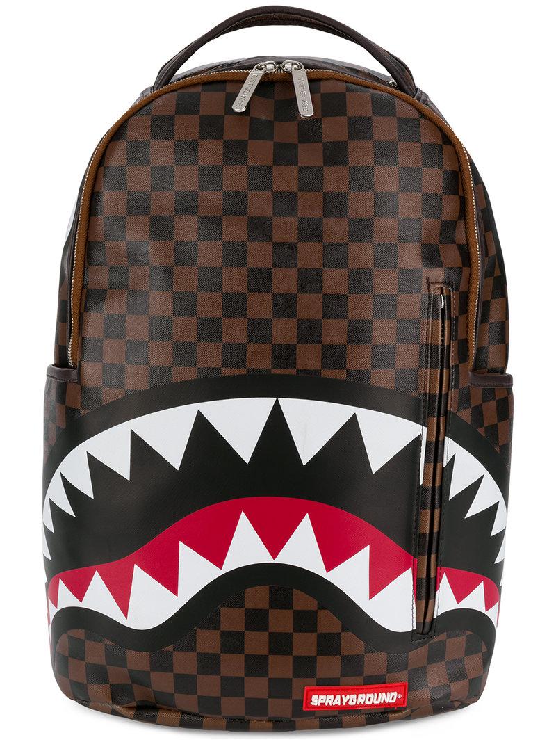 Sprayground Synthetic Shark Backpack in Brown for Men - Lyst