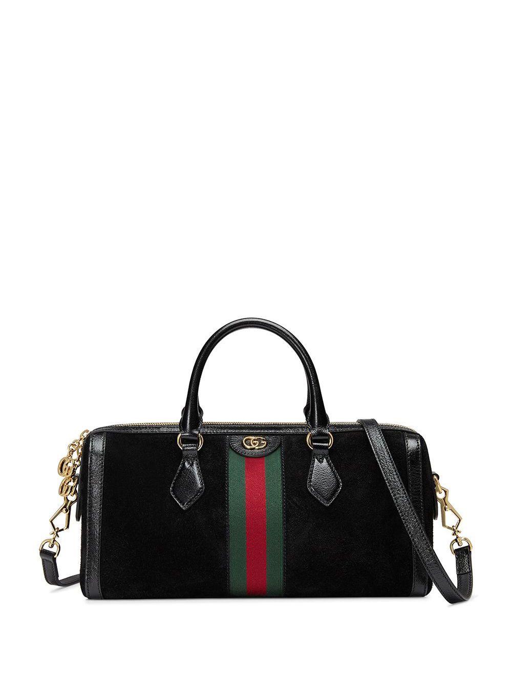 Gucci Ophidia Boston Suede Bowling Bag in Black Suede (Black) - Save 19 ...