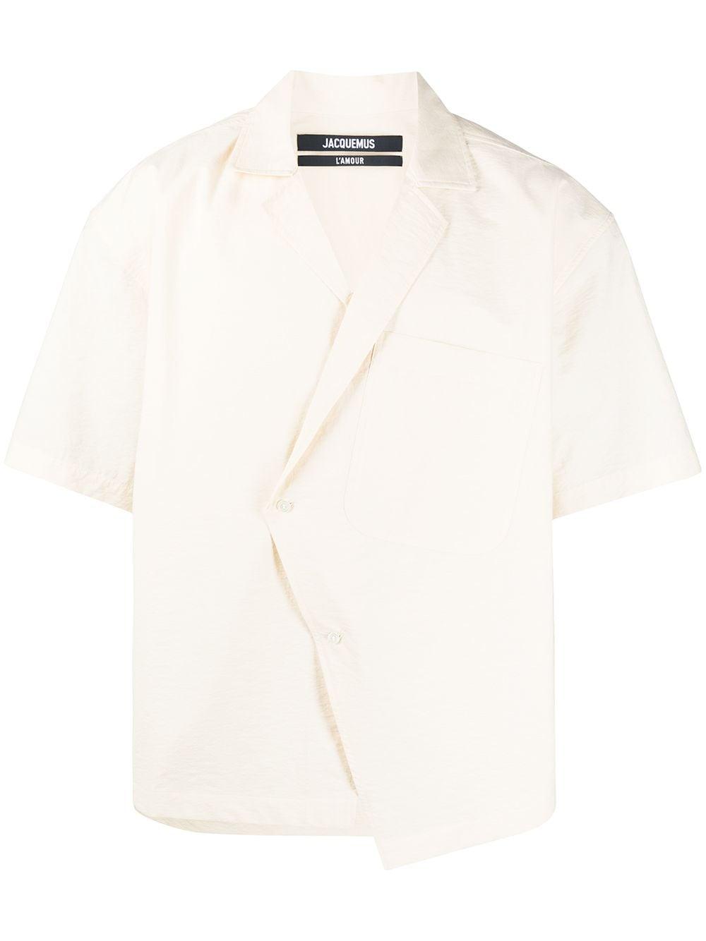 Jacquemus La Chemise Novi Asymmetric Shirt in White for Men | Lyst