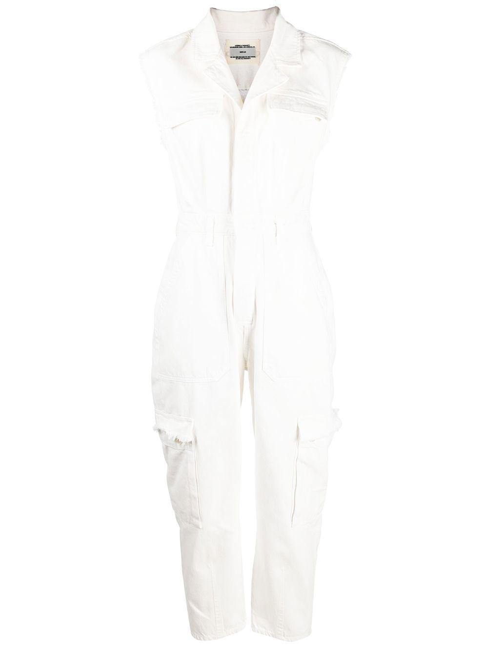 Citizens of Humanity Sleeveless Cotton Jumpsuit in White | Lyst