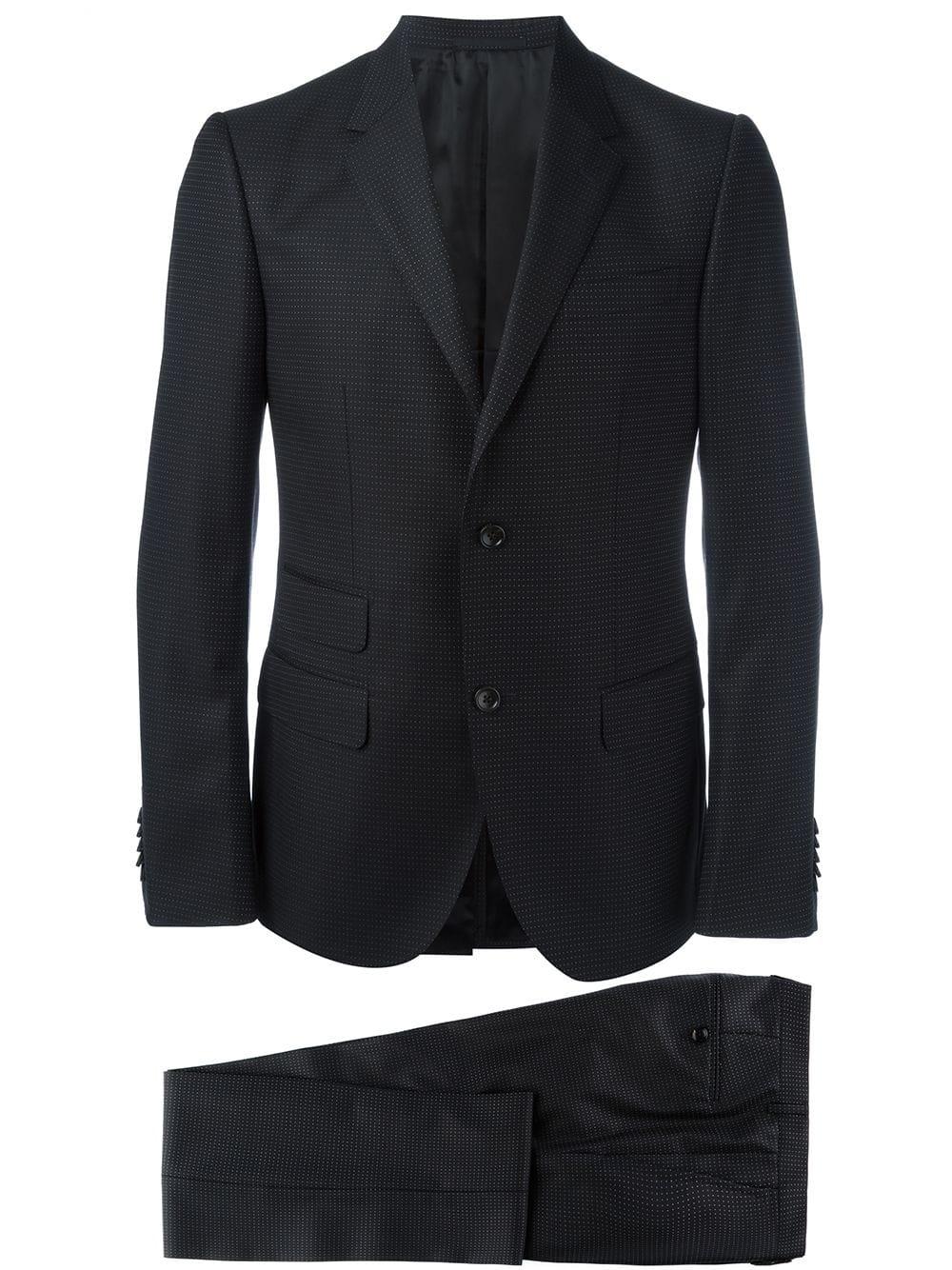 Gucci Micro Dots Patterned Suit in Black for Men Lyst