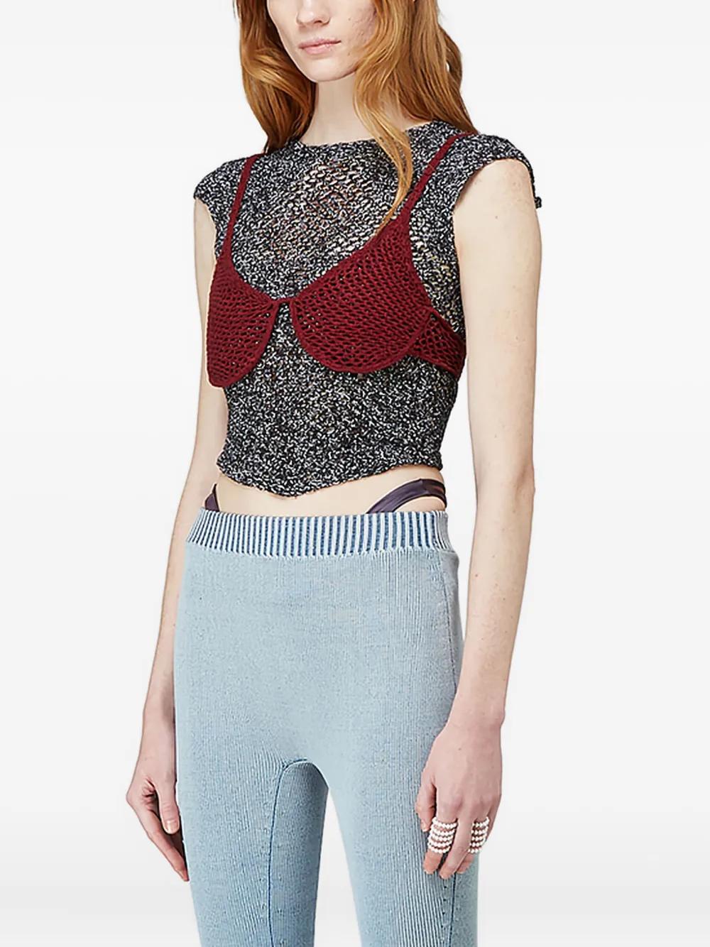 Isa Boulder Open-Back Knitted Tank Top in Blue | Lyst
