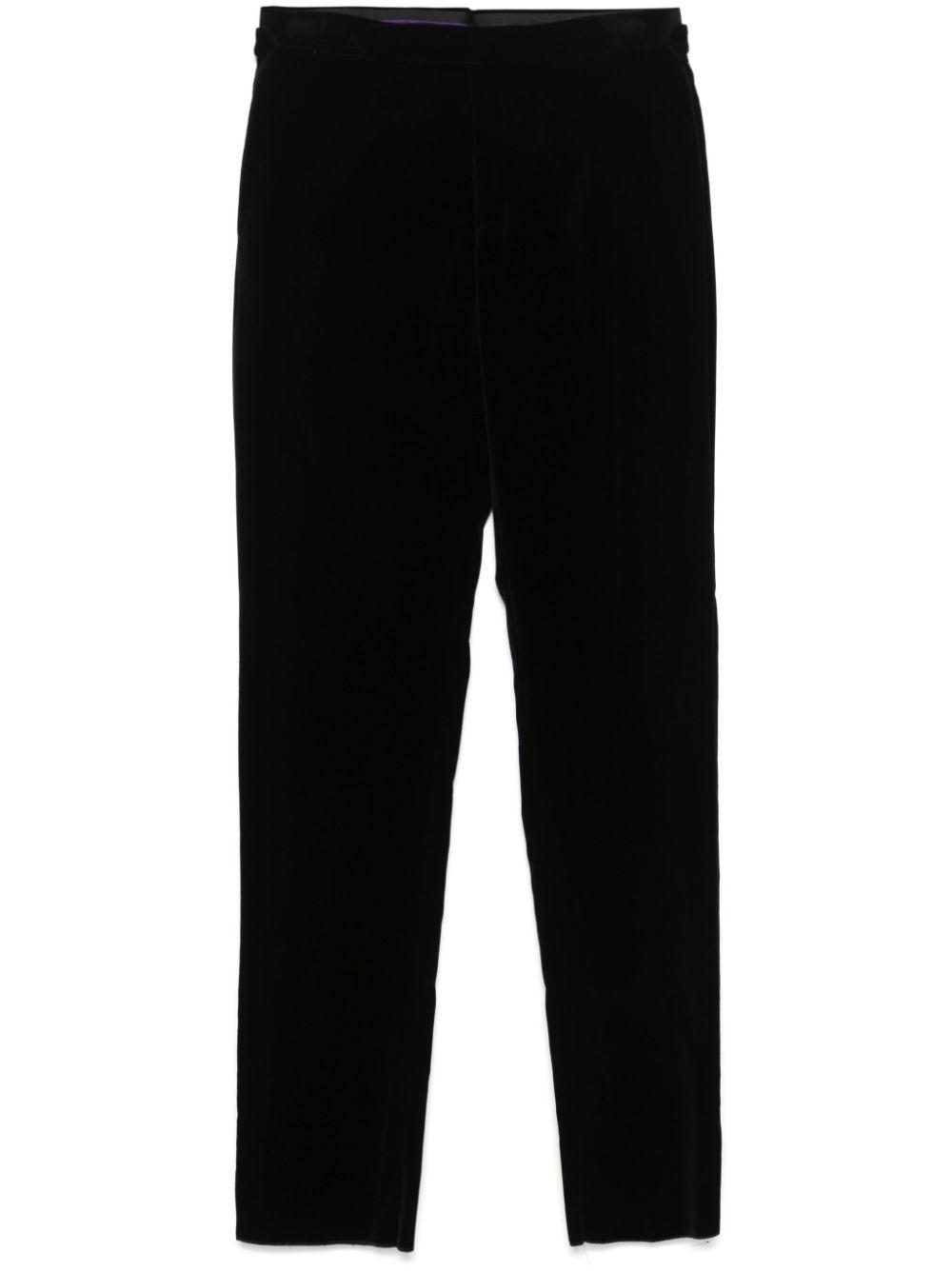 Ralph lauren black velvet pants hotsell