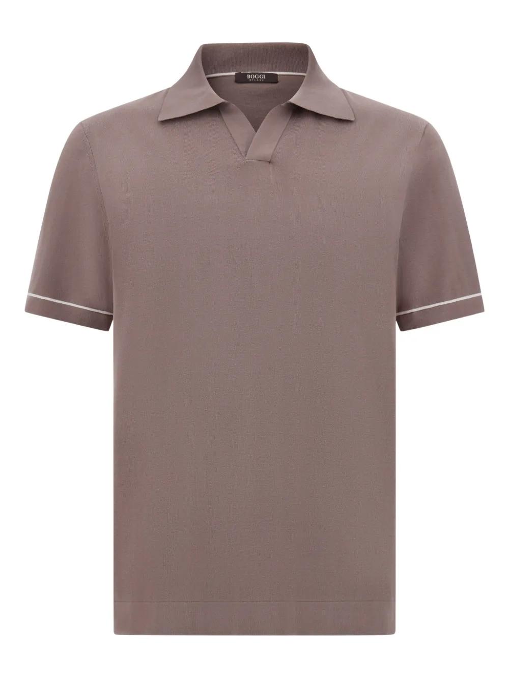 BOGGI Cotton Polo Shirt in Brown for Men Lyst UK