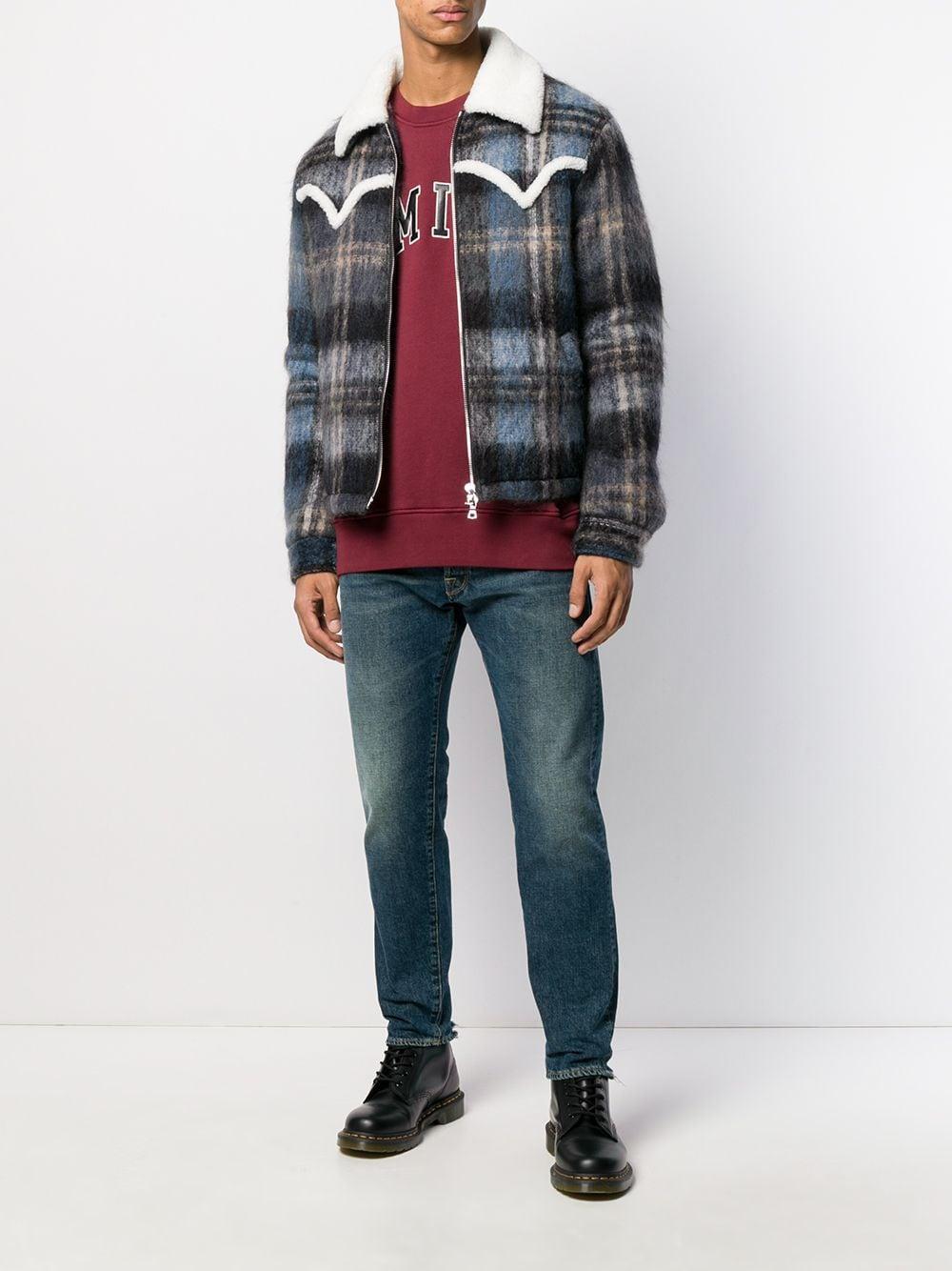 plaid shearling jacket mens
