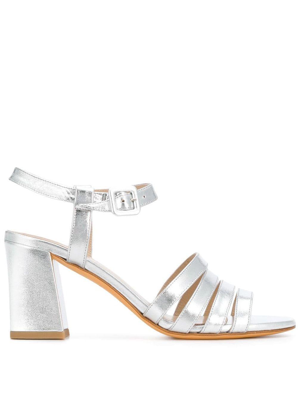 Maryam Nassir Zadeh Block Heel Sandals in Metallic - Lyst
