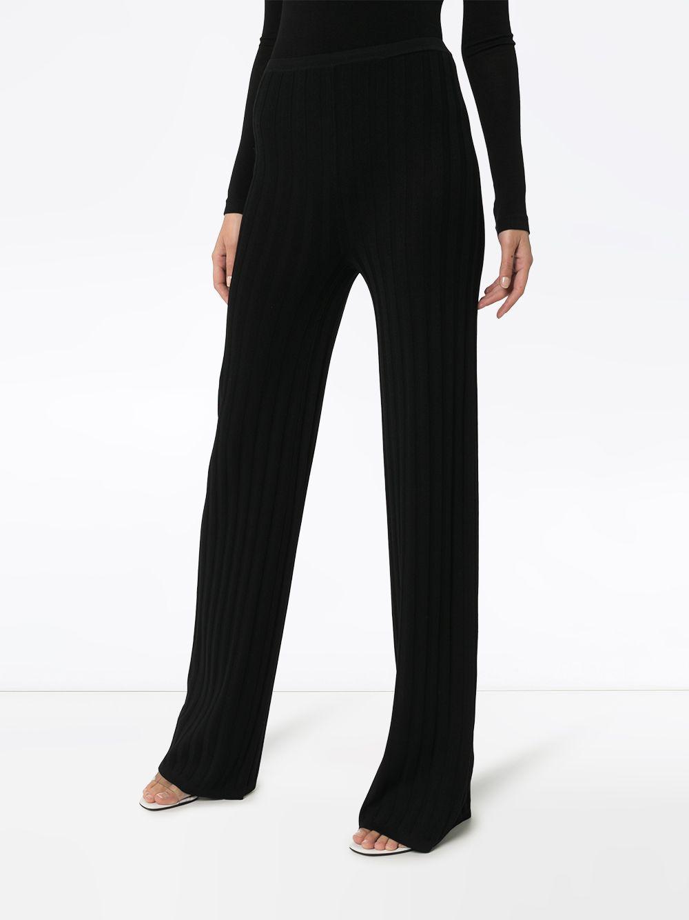 Totême Cour Ribbed Knit Trousers in 