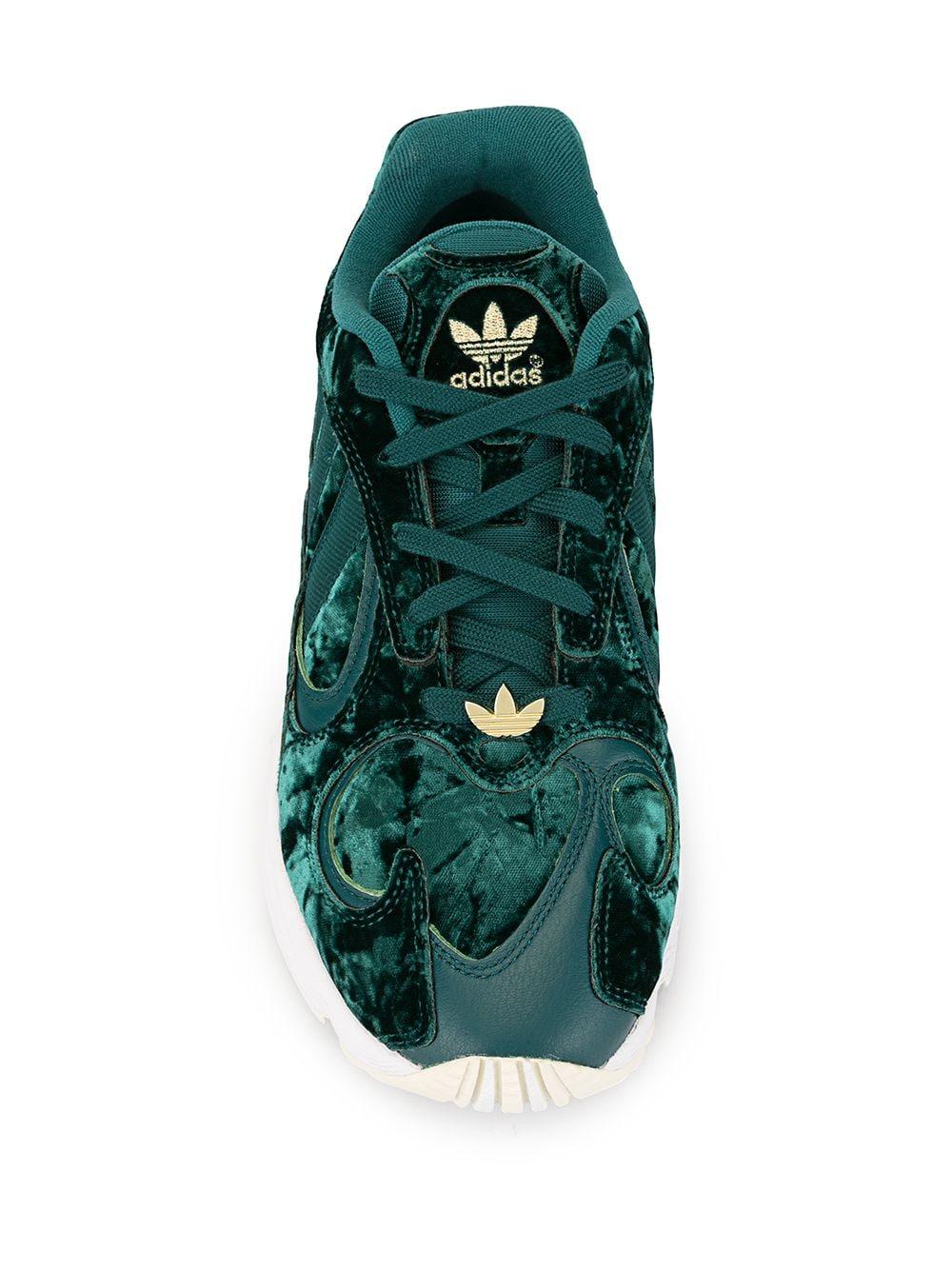 adidas Yung-1 Velvet Low-top Sneakers in Green for Men - Lyst