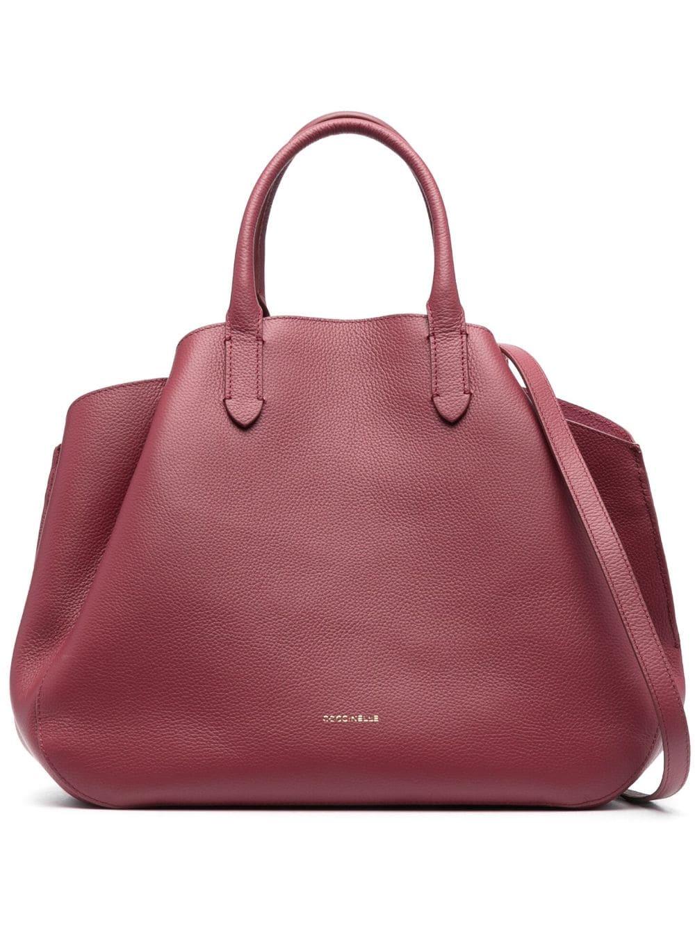 Coccinelle Medium Soft-wear Leather Tote Bag in Red | Lyst Australia