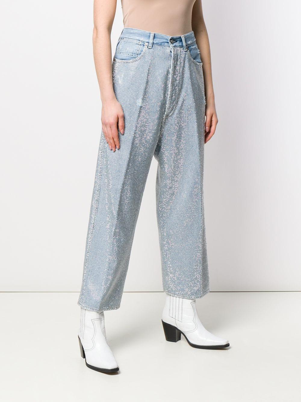 Jean Breezy a ornements Golden Goose en coloris Bleu Lyst
