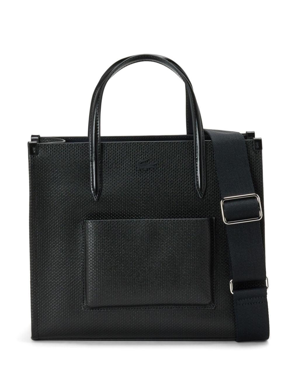 Lacoste Small Chantaco Leather Tote Bag in Black Lyst UK