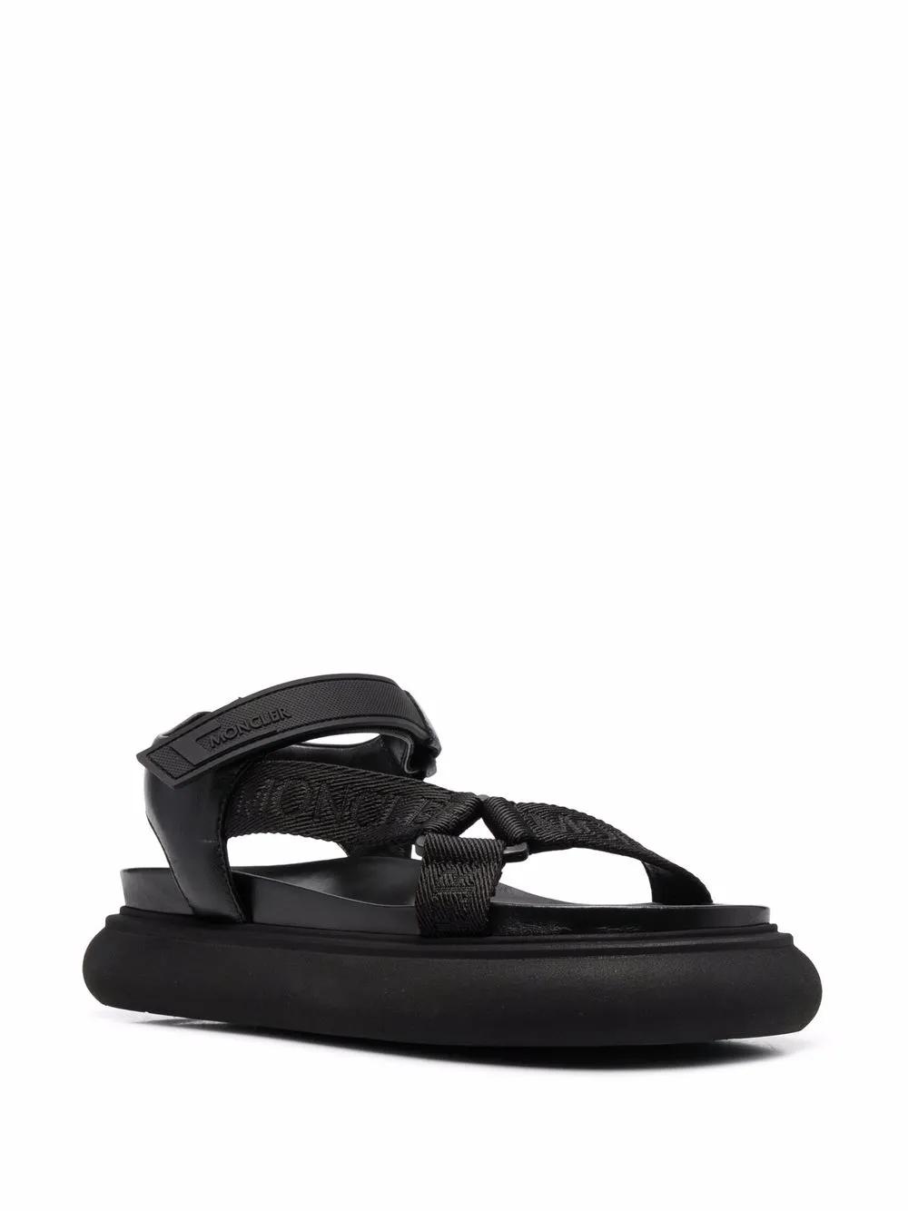Moncler Touch-Strap Sandals in Black | Lyst