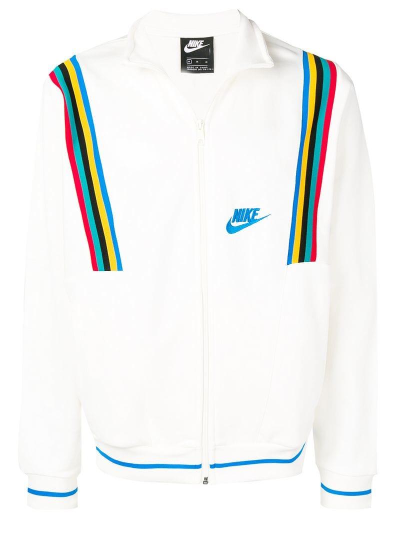 Nike French Terry Jacket in White for Men | Lyst