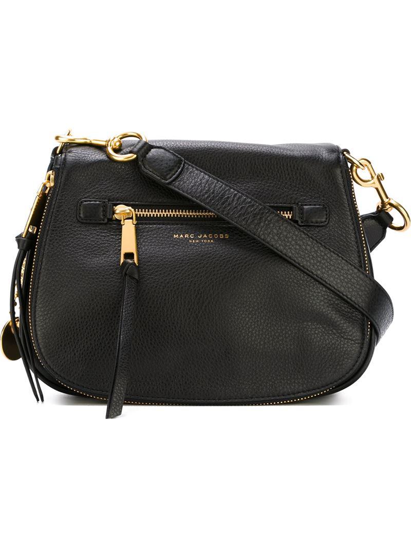 Marc Jacobs Leather 'recruit' Saddle Crossbody Bag in Black Lyst