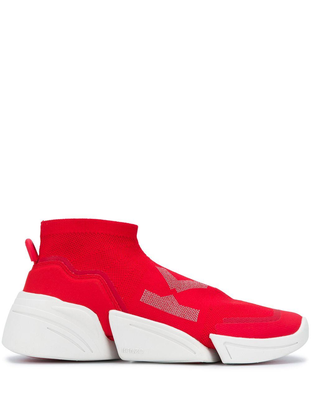 Celebrity Transport Specificity KENZO K-logo Sock Trainers in Red for Men | Lyst