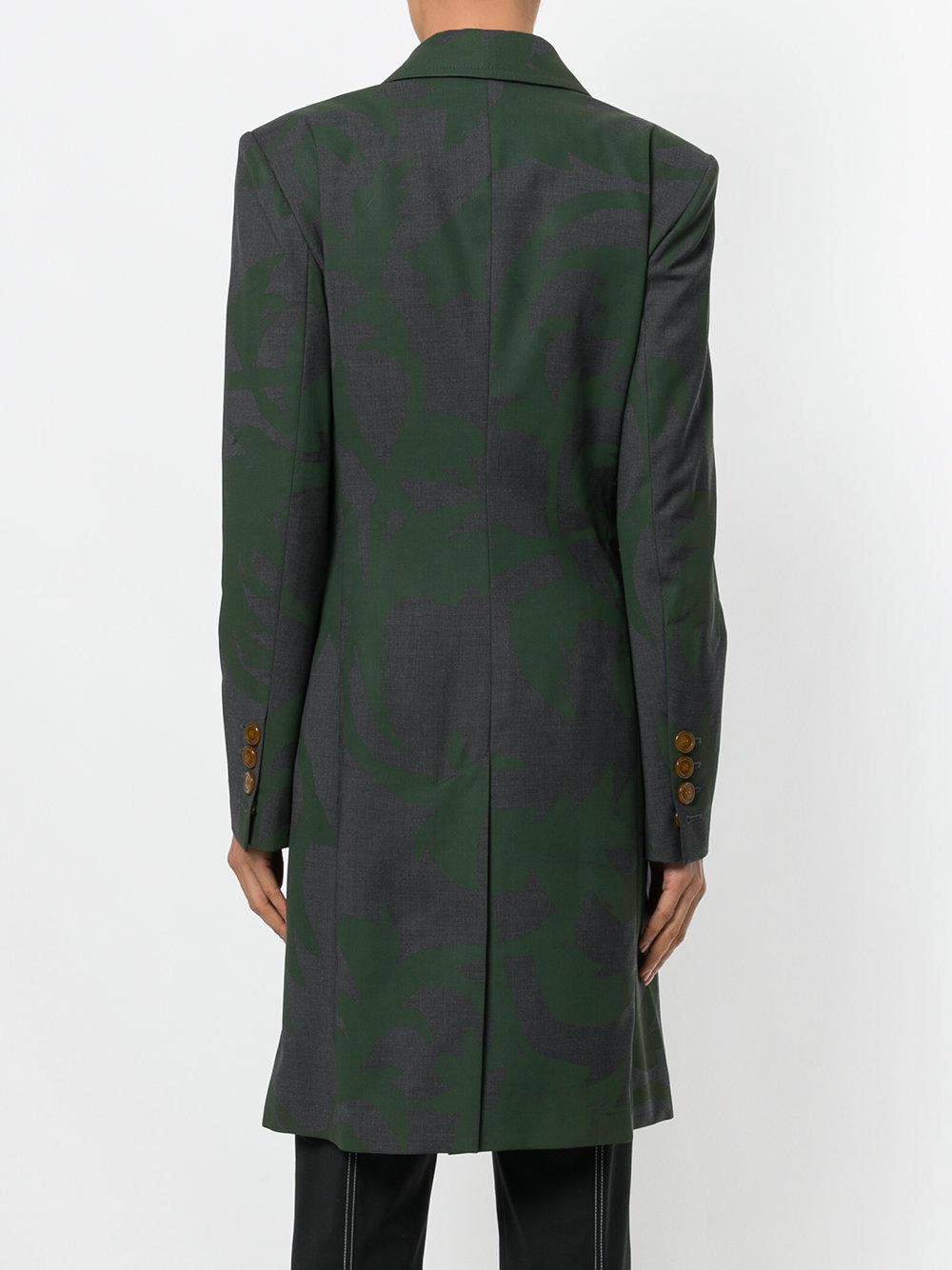 Vivienne Westwood Wool Brocade Style Printed Coat in Grey (Gray) - Lyst