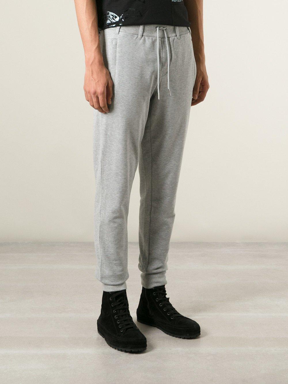 Y-3 Cotton Waistband With Belt Loops Track Trousers in Grey (Gray 