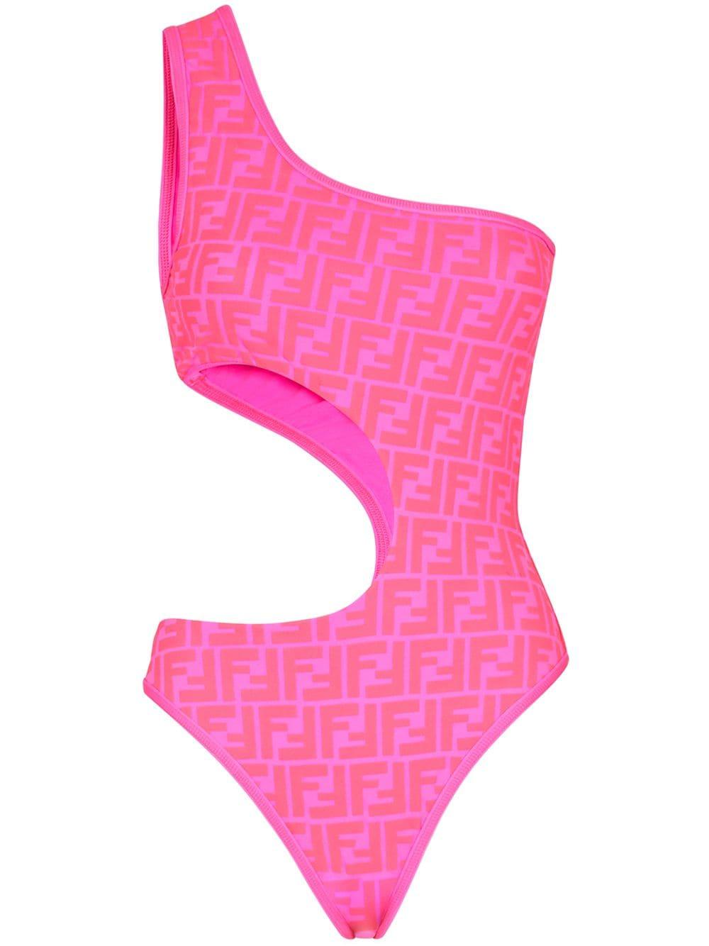 Maillot de bain à motif monogrammé Fendi en coloris Rose | Lyst