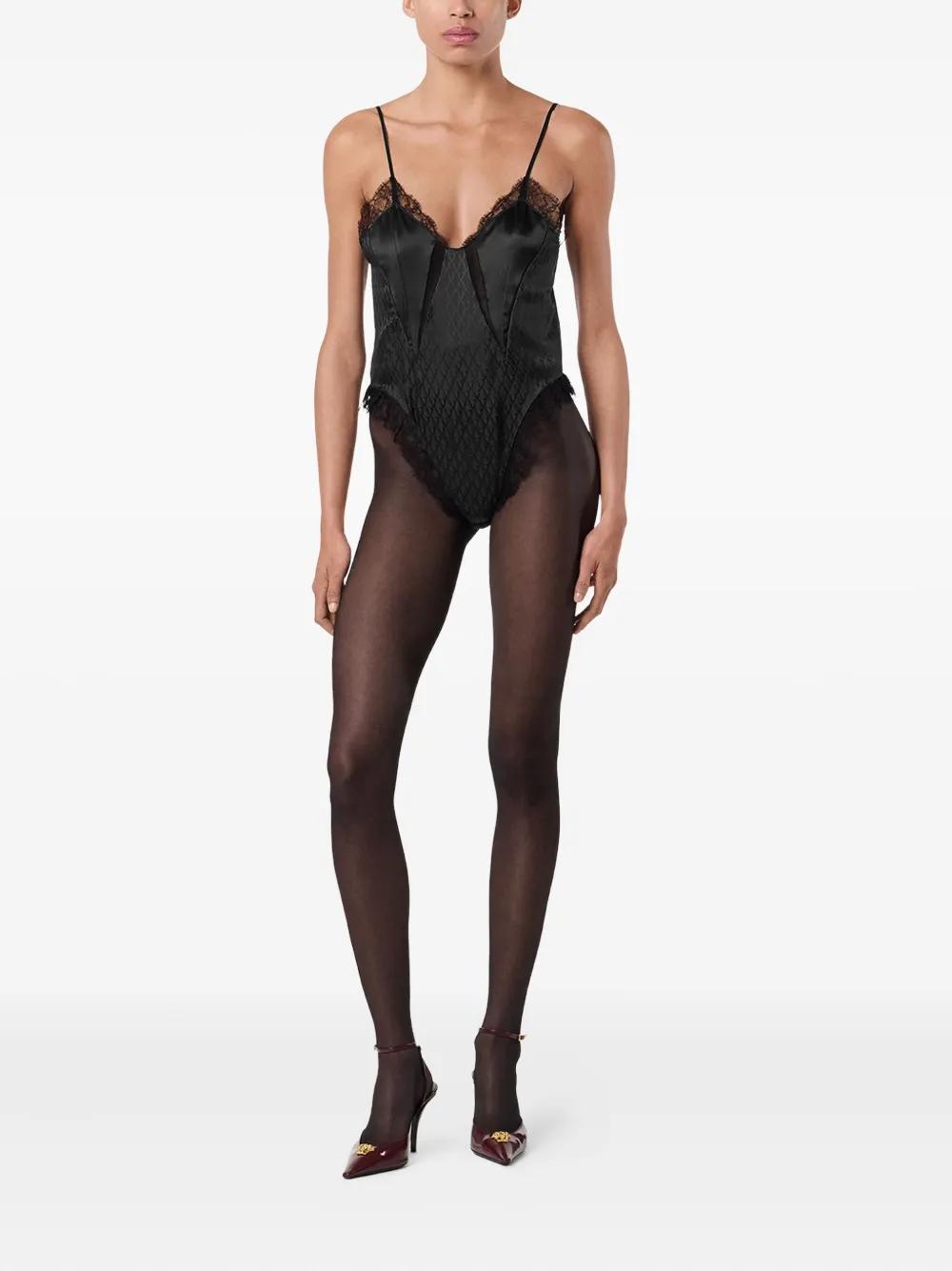 【送料&関税込】Versace Satin And Lace Bodysuit 送料&関税込】Versace Satin And Lace Bodysuit Versace Satin