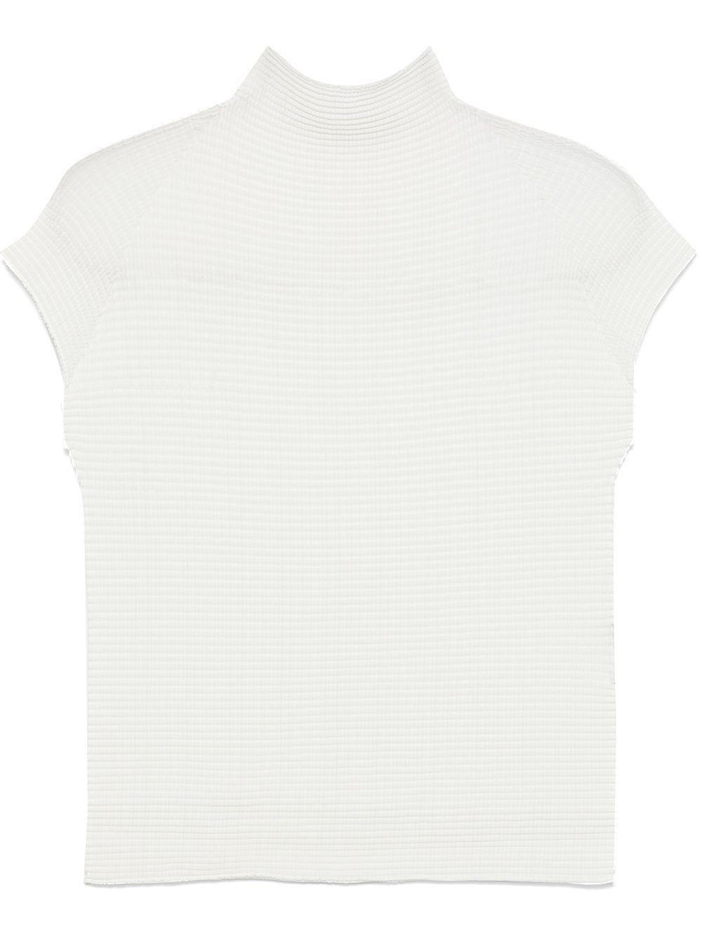 Issey Miyake レディース ホワイト Wooly Pleats トップ トップス 