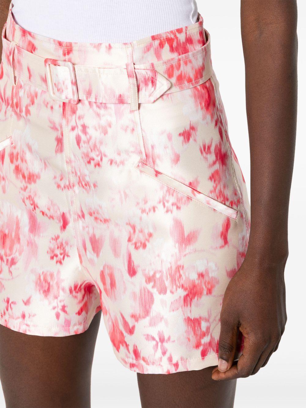 Philosophy Di Lorenzo Serafini floral-print high-waisted shorts - Neutrals