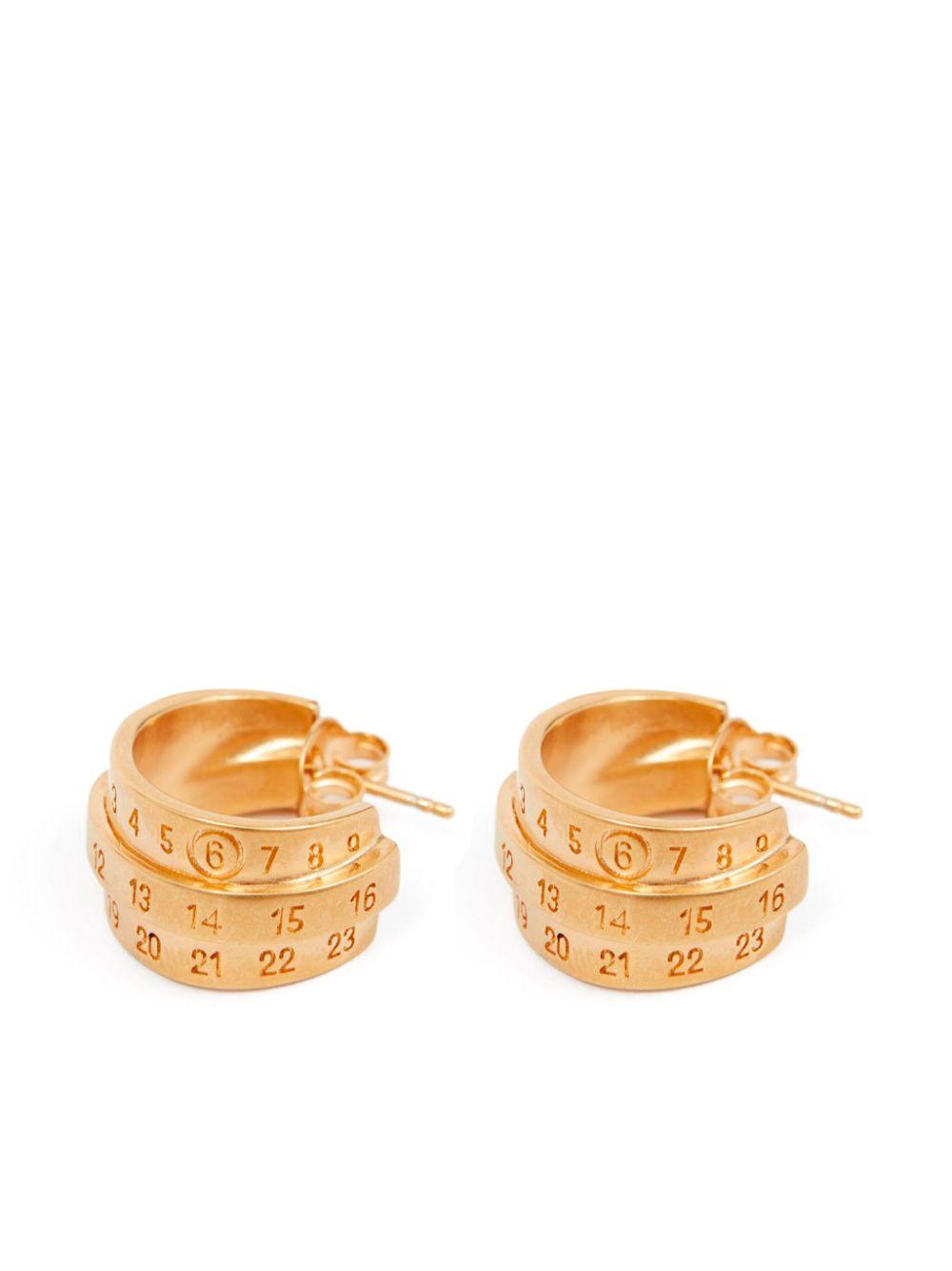 MM6 by Maison Martin Margiela レディース メタリック ロゴ ピアス 