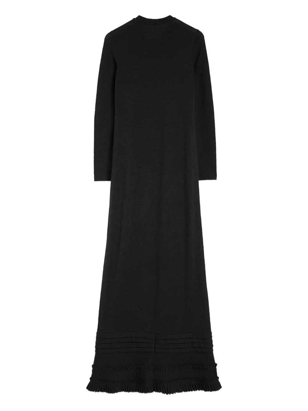 JIL SANDER レイヤード マキシ ドレス ワンピース ブラック レディース Jil Sander カジュアル & サマーマキシワンピース