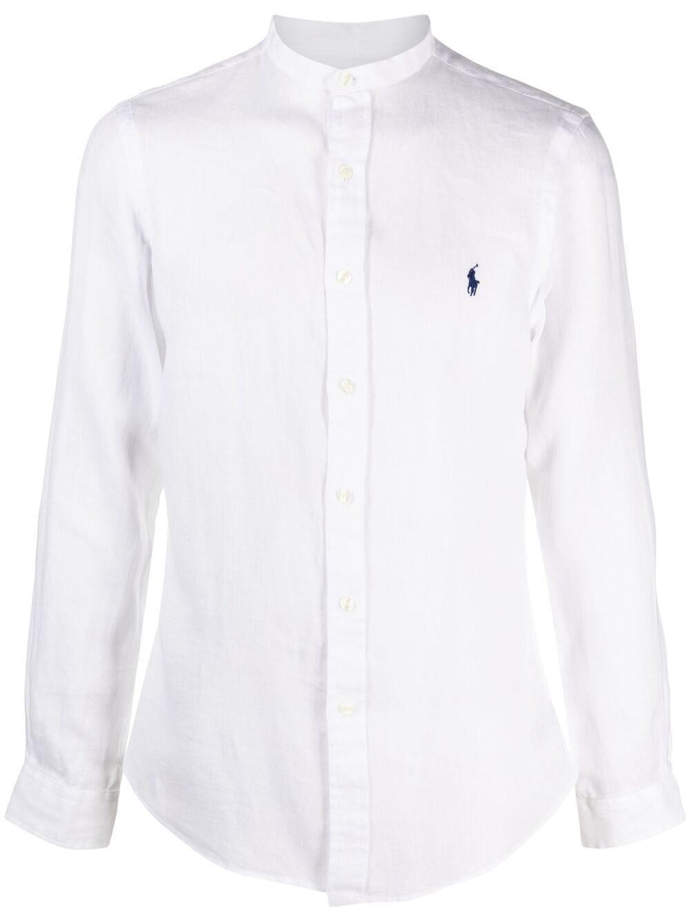 Polo Ralph Lauren Polo Pony Collarless Shirt in White for Men - Save 26% |  Lyst