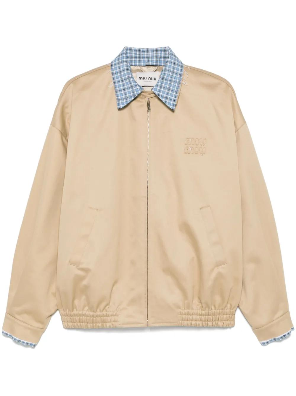 【 MIU MIU 】GWB149 ストライプ シャンブレー ジャケット MIU MIU 】GWB149 ストライプ シャンブレー ジャケット (MiuMiu