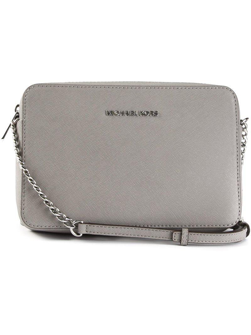 Michael Kors Michael Jet Set Item Large East/West Crossbody in Gray