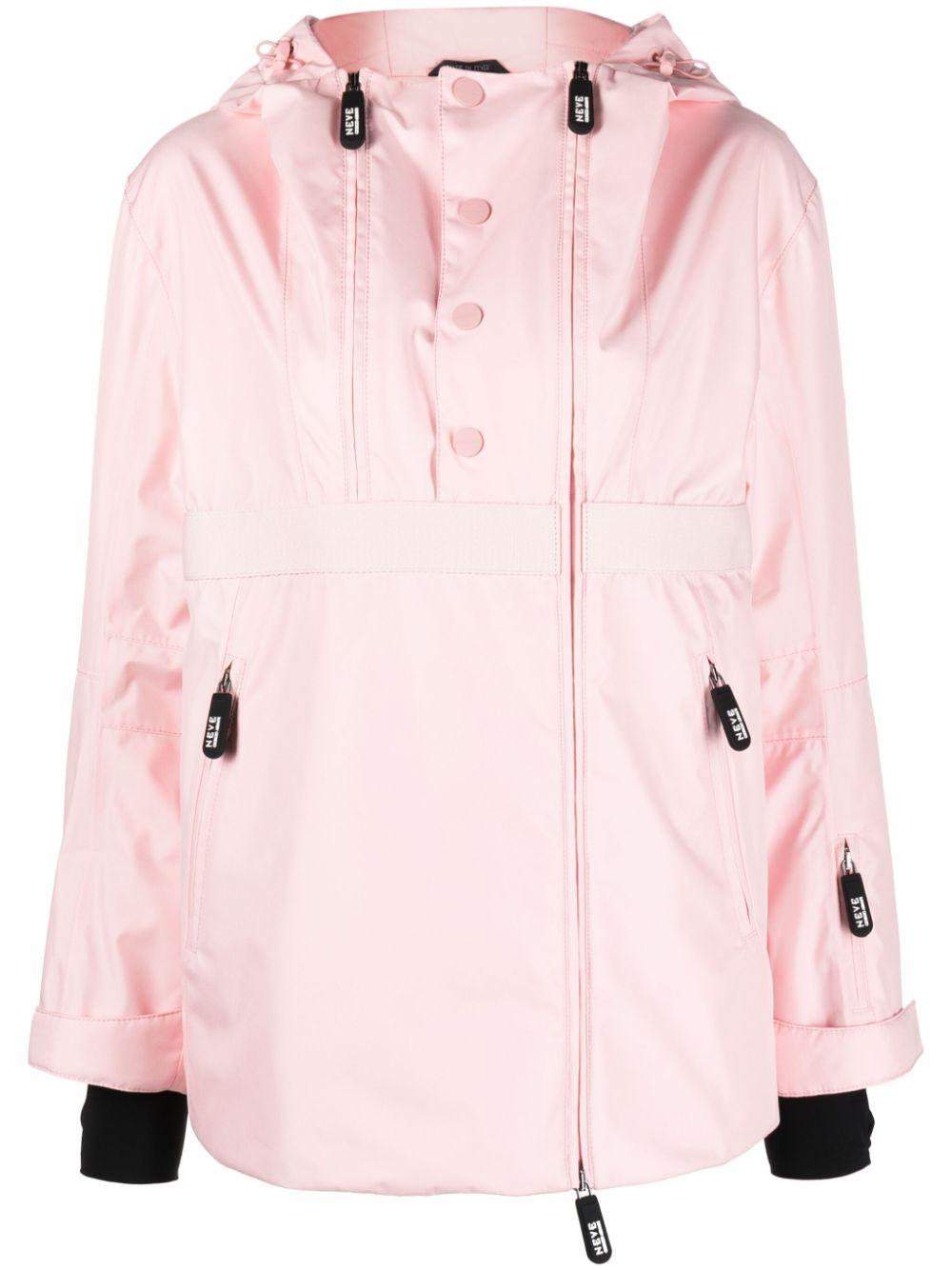 Giorgio Armani Padded Zip-up Down Peacoat in Pink | Lyst