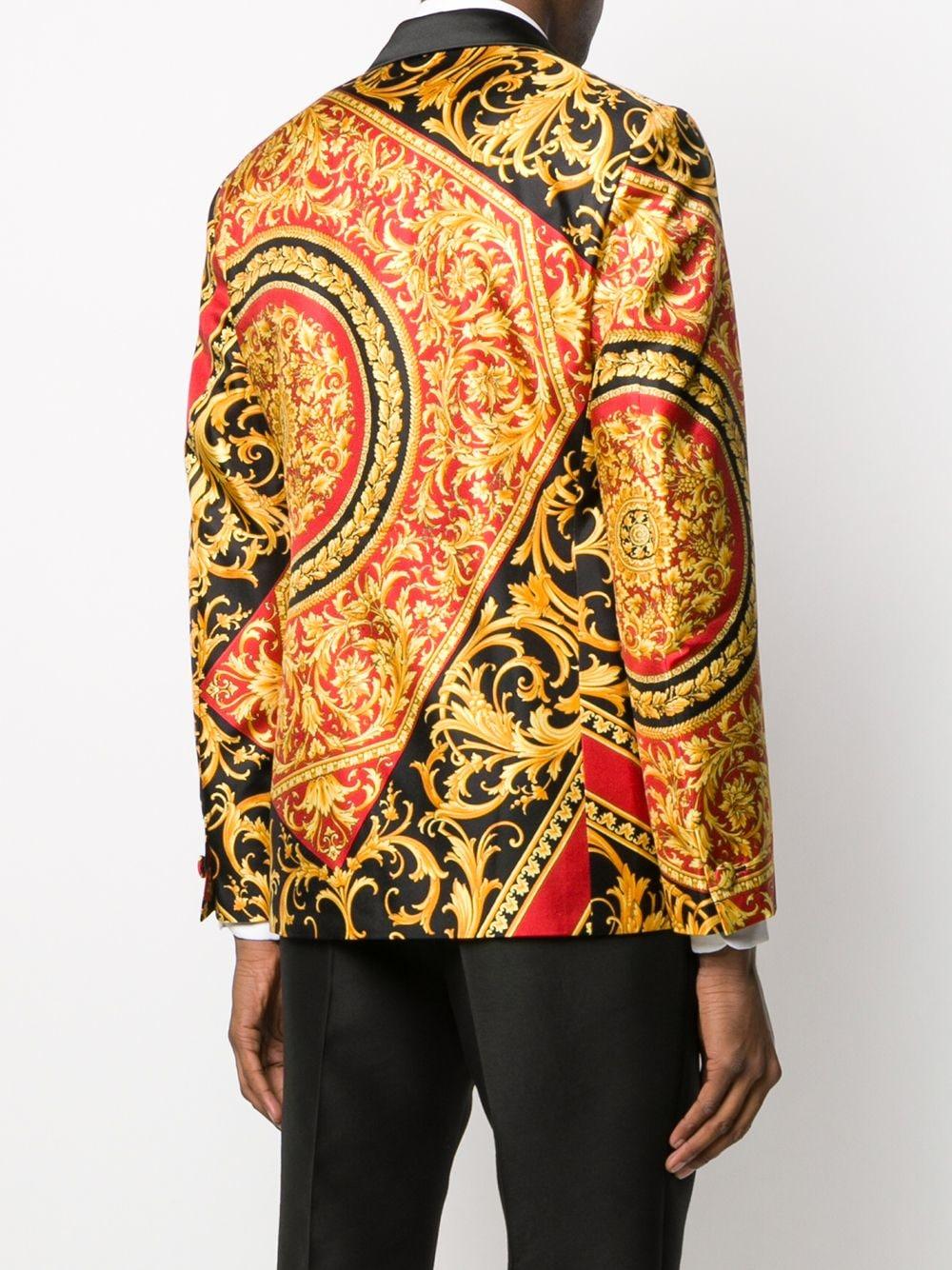 Versace Barocco Print Blazer in Red for Men | Lyst