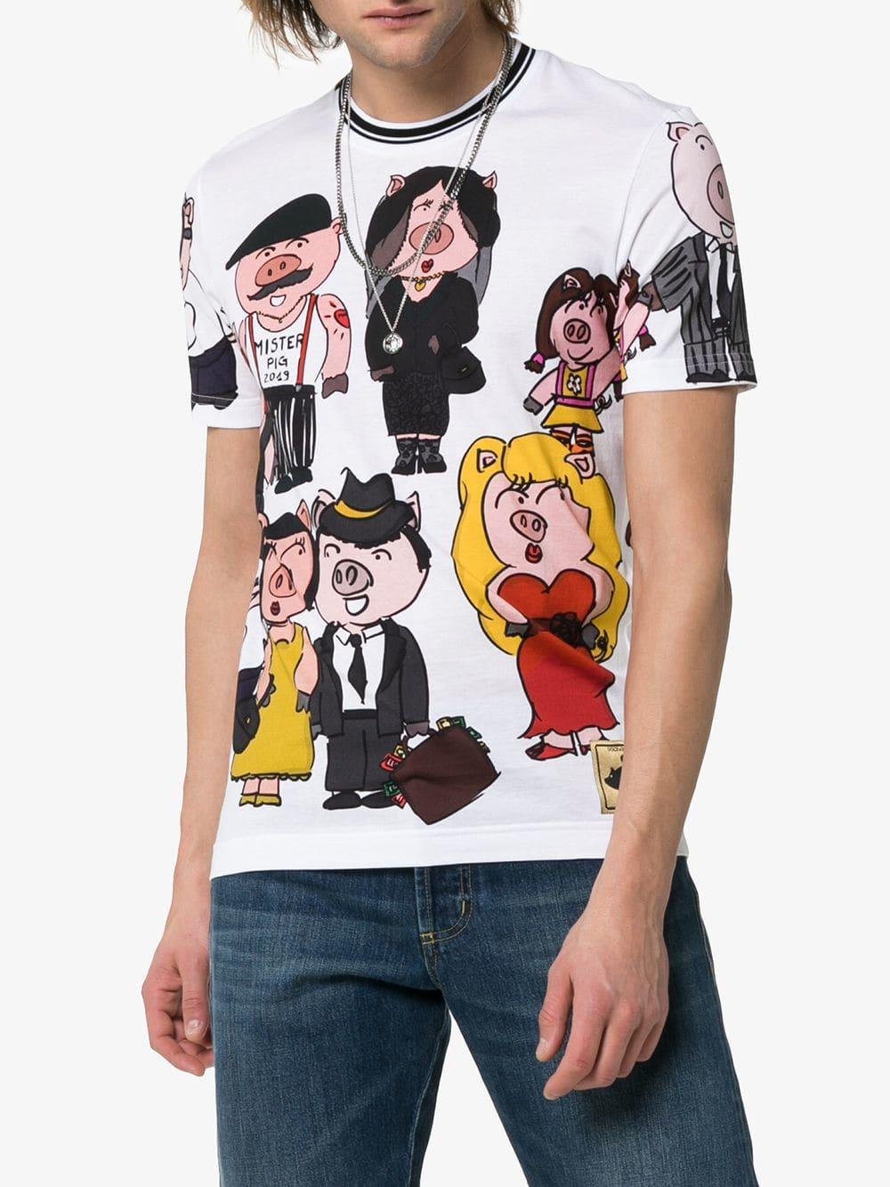 Dolce \u0026 Gabbana Cotton Pig Family Short 