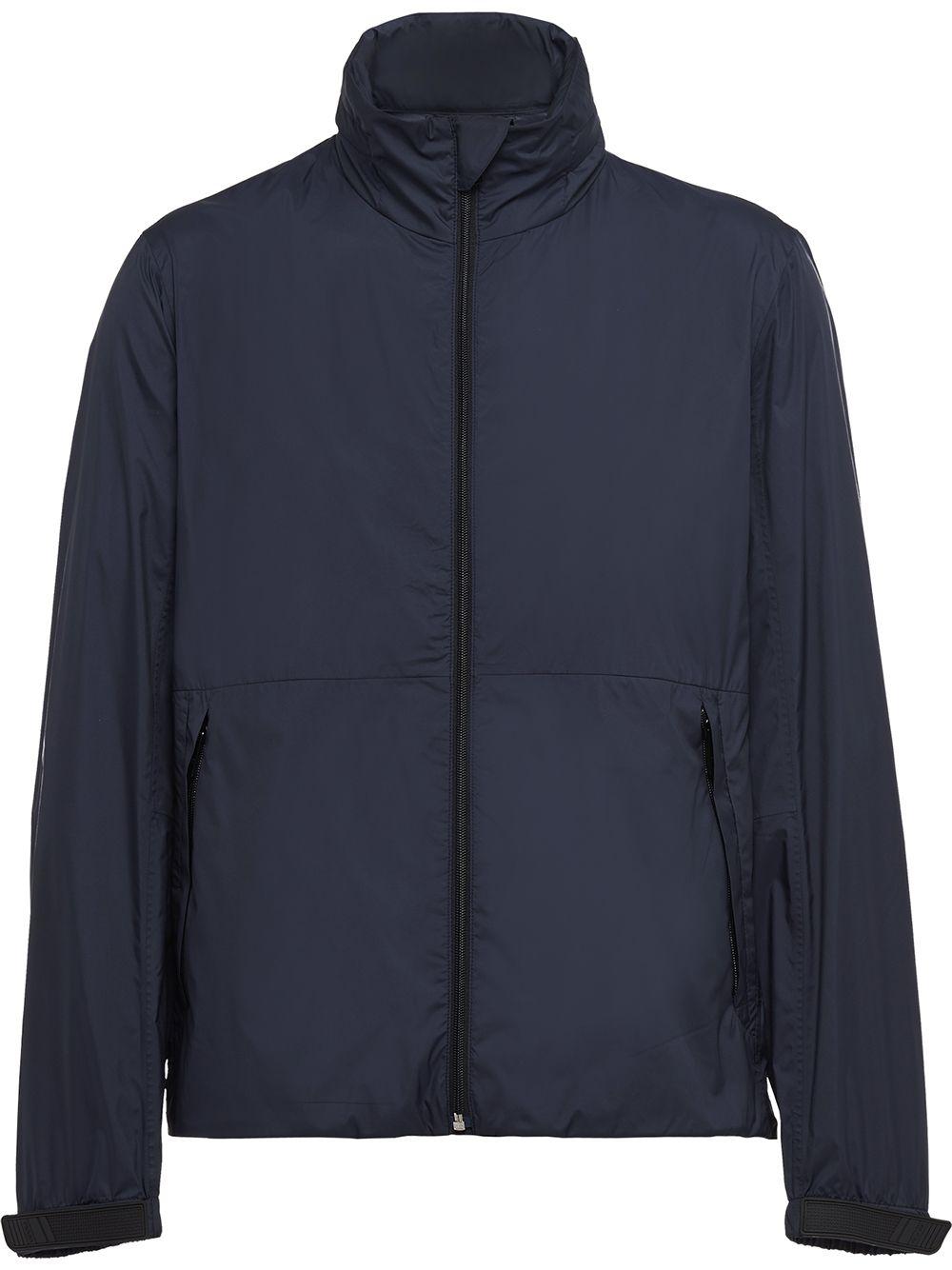 Prada Technical Zip-up Windbreaker in Blue for Men - Lyst