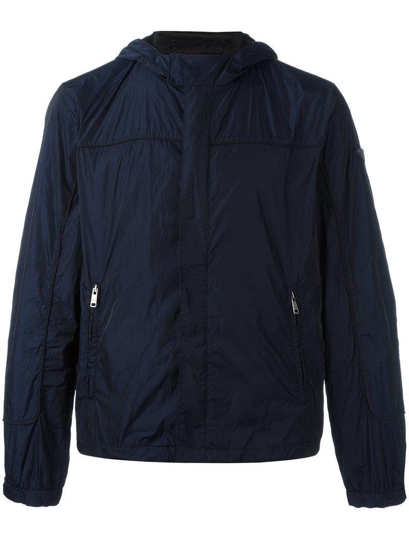 Prada - K-way Hooded Jacket - Men - Polyester/viscose - M in Blue 