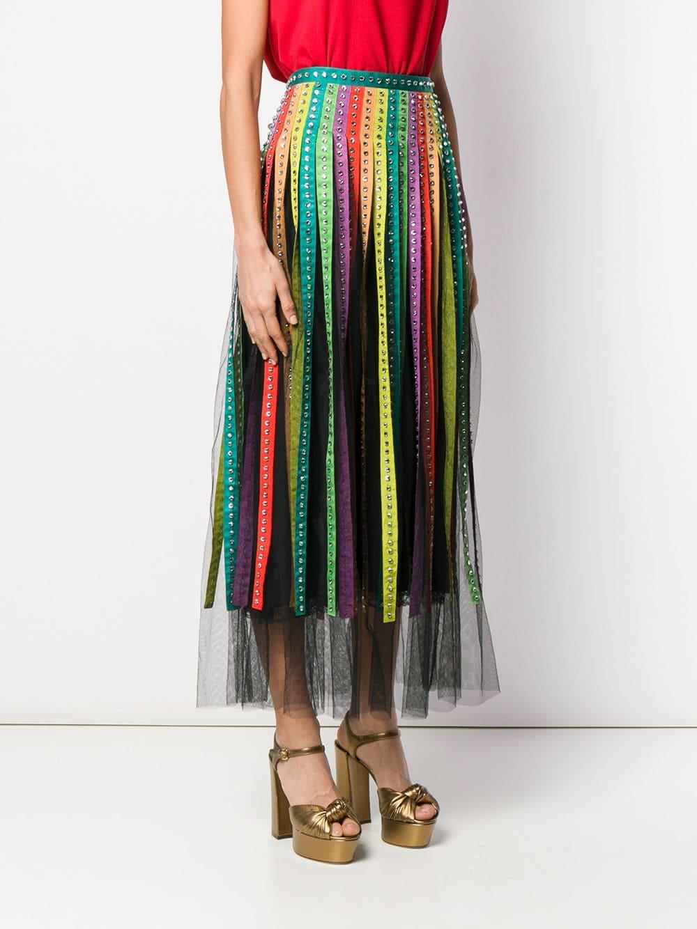 gucci rainbow skirt