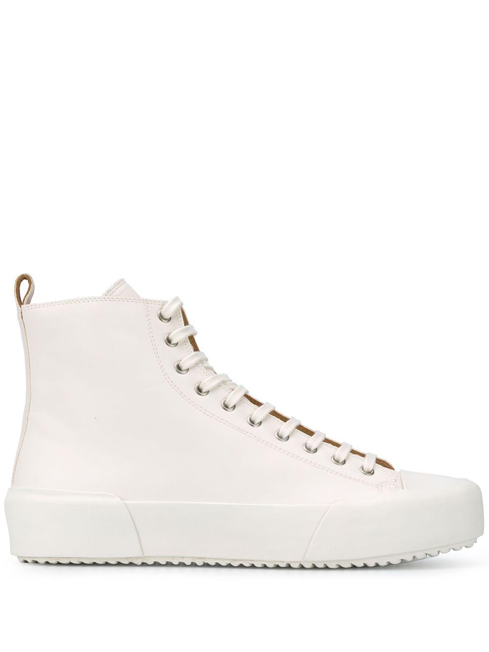jil sander leather platform sneakers