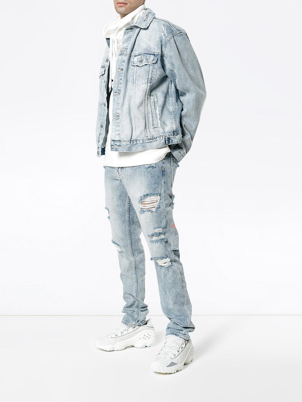 Ksubi X Travis Scott Stitched Up Chitch Jeans in Blue for Ksubi X Travis Scott Stitched Up Chitch Jeans in Blue for
