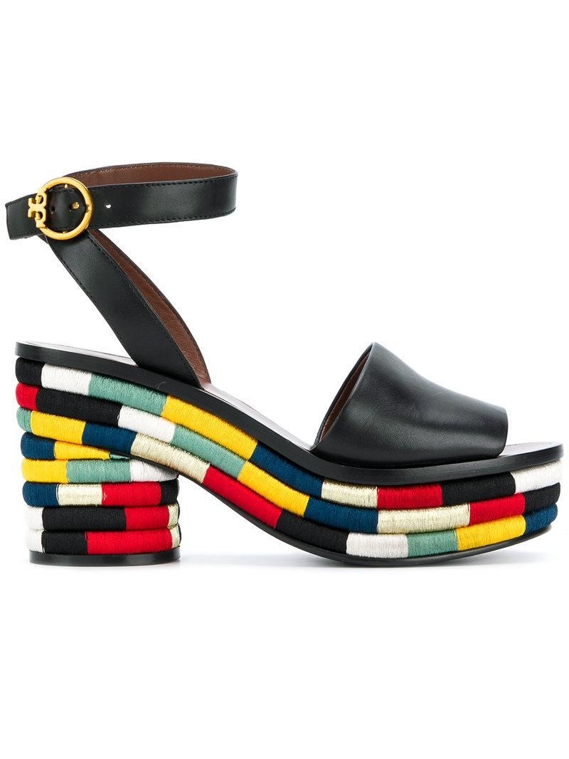 tory burch black sandals amazon