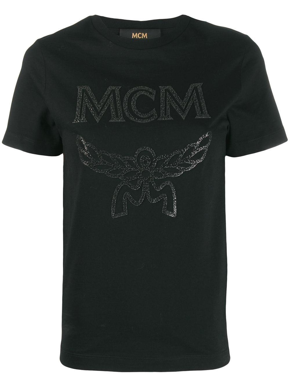 MCM Logo Printed Tshirt in Black Lyst