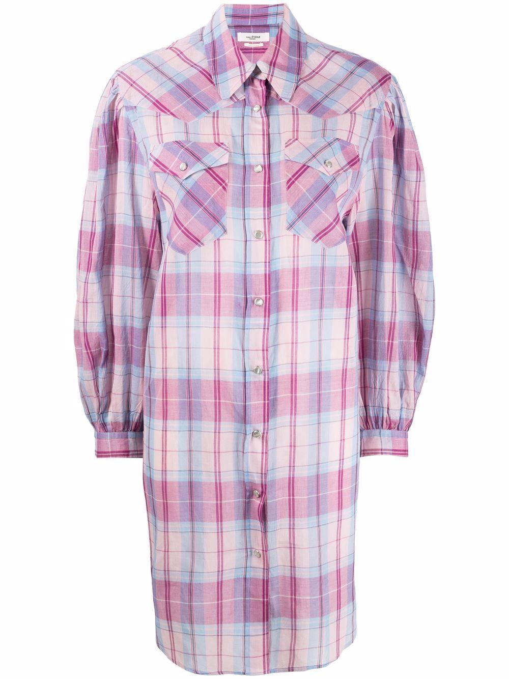 クーポンで Etoile Isabel Marant コットン Britany チェックシャツ カラー ピンク 6月下旬